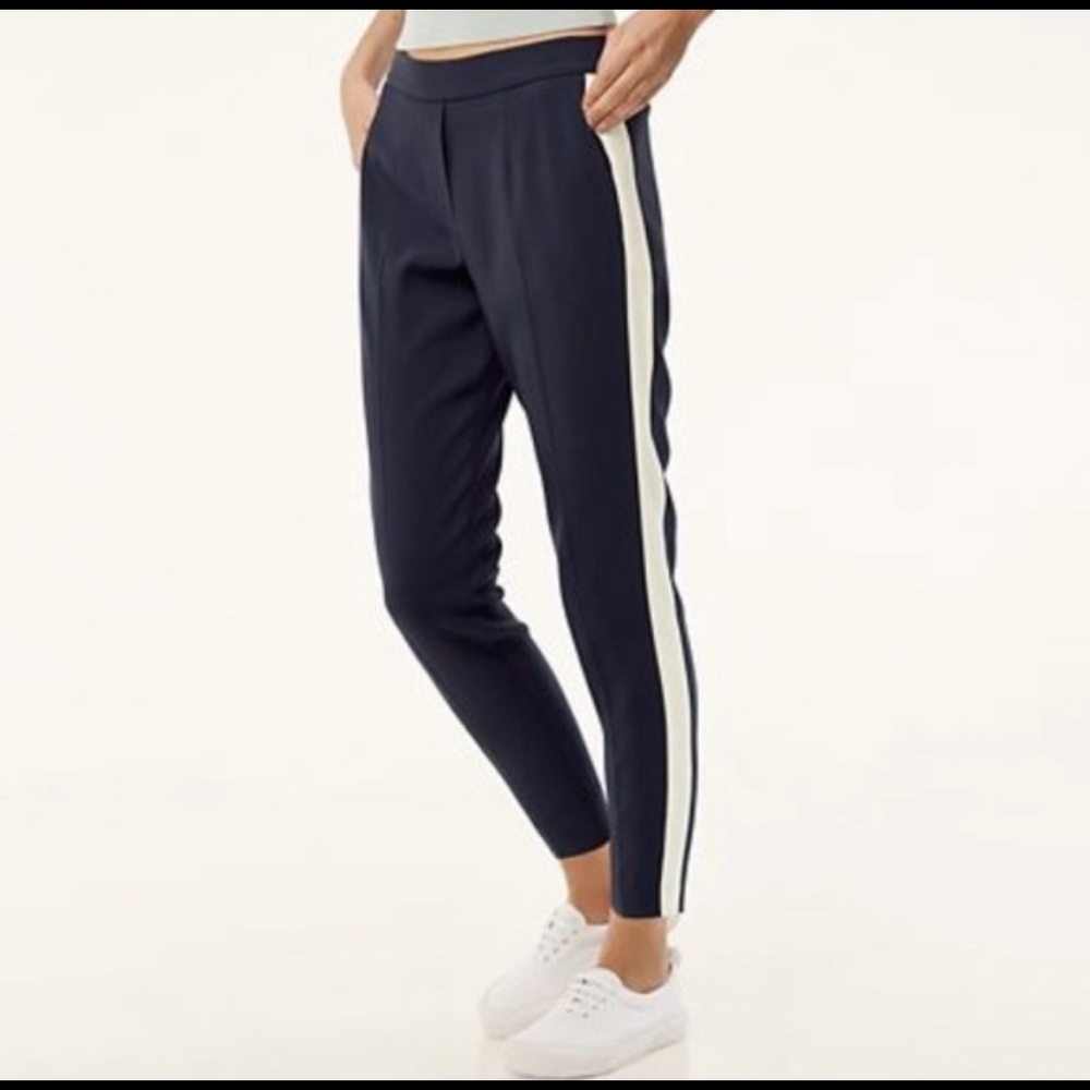 Aritzia Babaton Dexter Cropped Dress Striped Pants